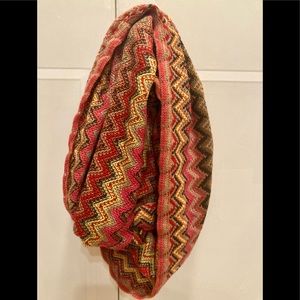 Colorful Chevron-Print Infinity Scarf